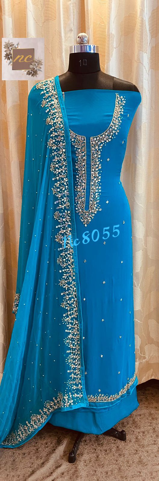 Dilbar gorgette salwar kameez - Saffronfashionindia