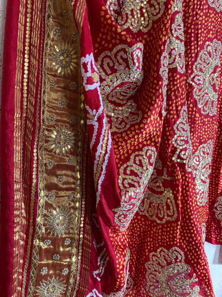 Zinava gajji silk embroidered dupatta - Saffronfashionindia