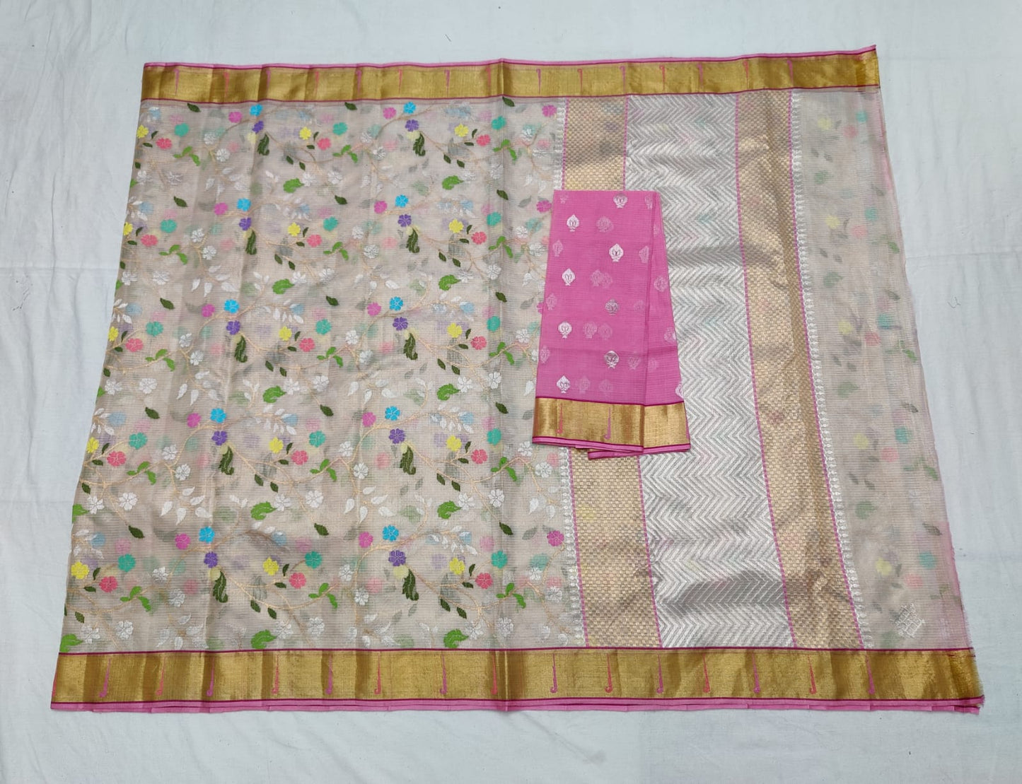 Rubik tissue Meenakari zari kota sarees - Saffronfashionindia