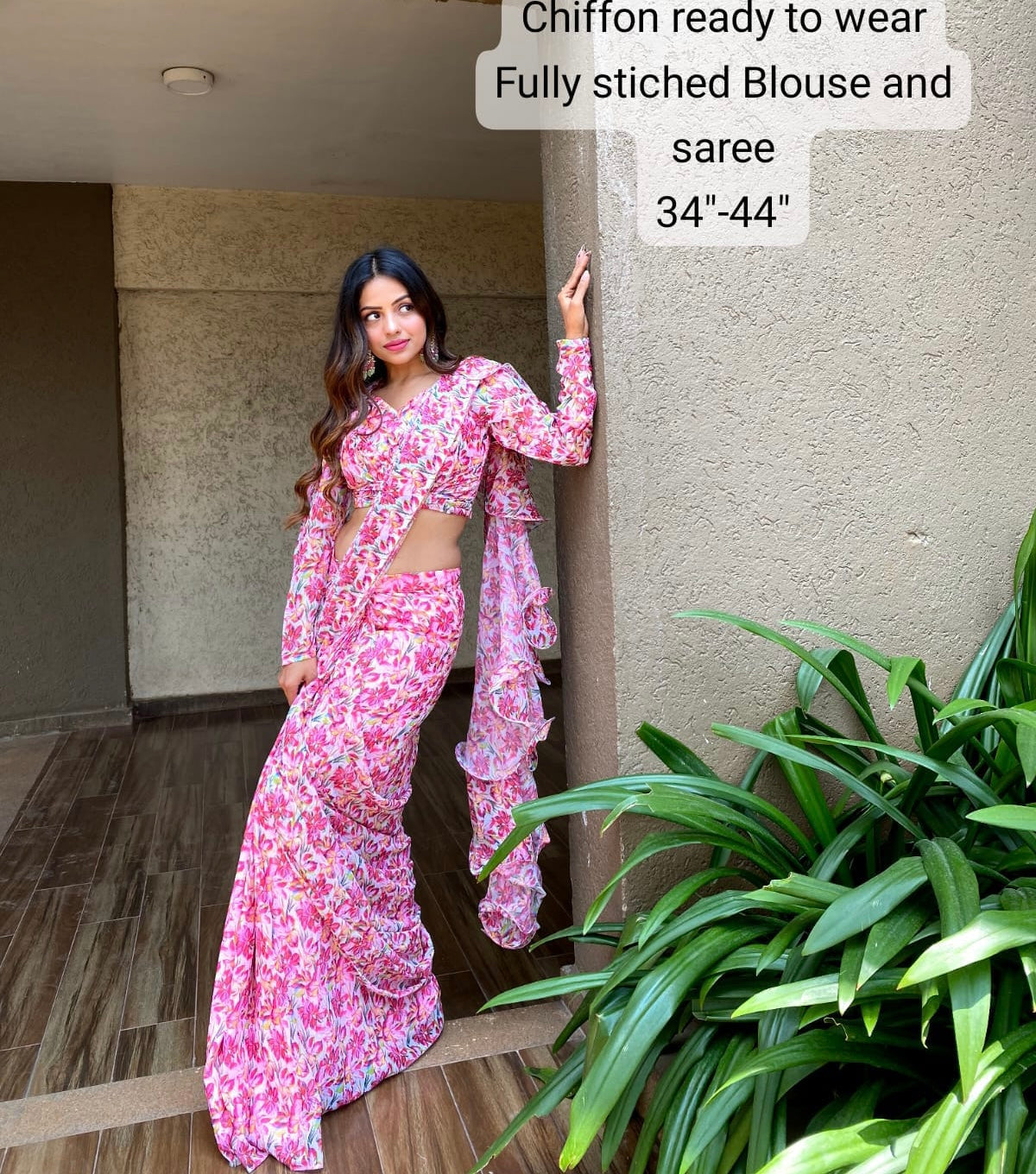 Jasmine ready to wear saree - Saffronfashionindia