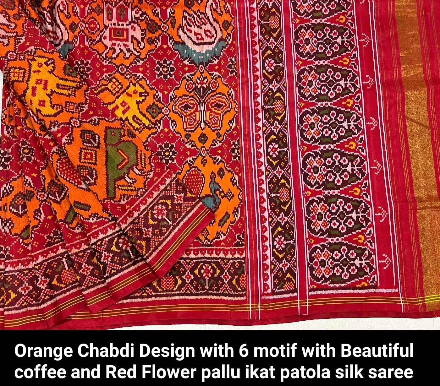 Pinash Patola silk weaving silk sarees - Saffronfashionindia