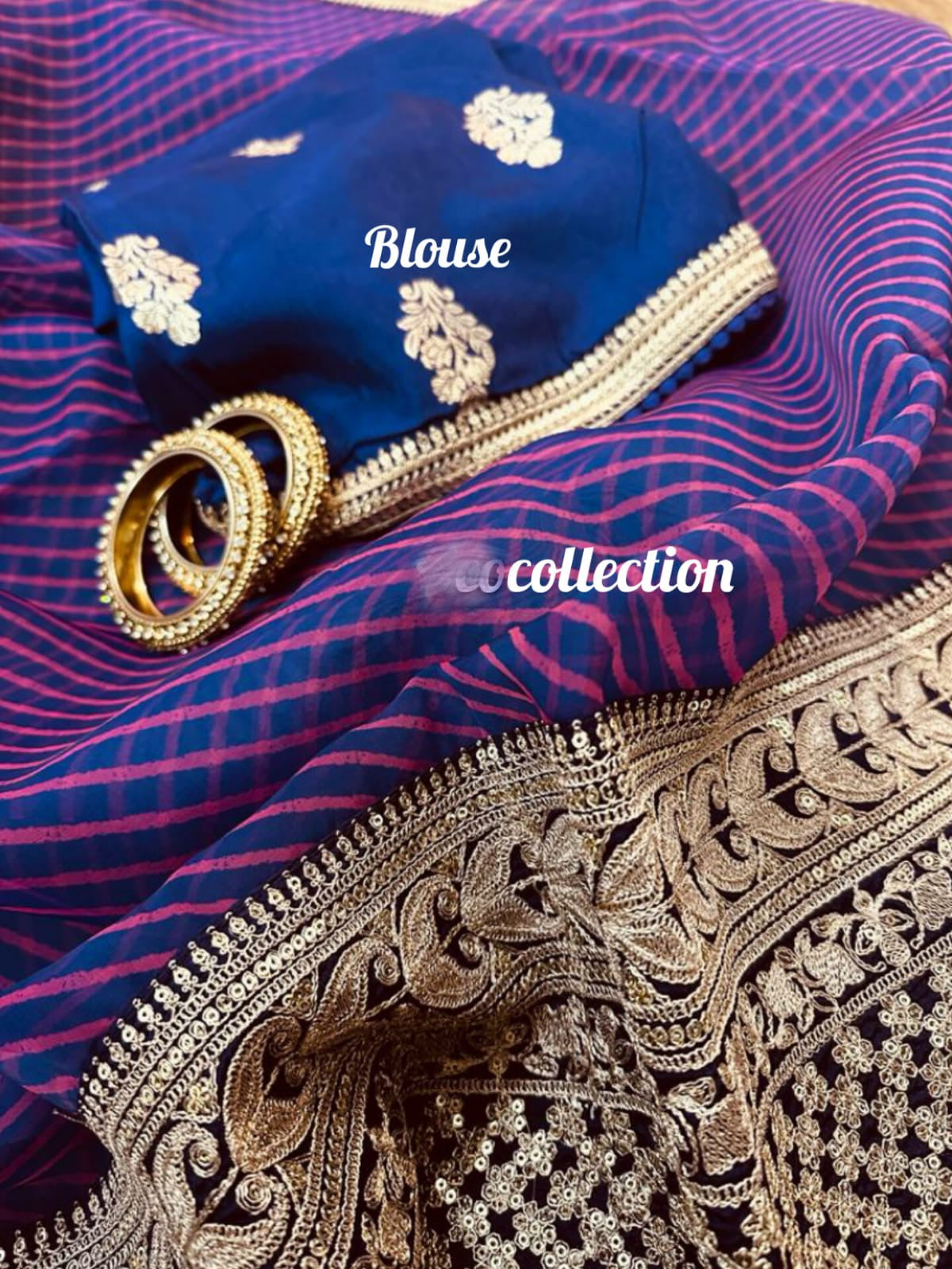 Purple Lehariya organza saree - Saffronfashionindia