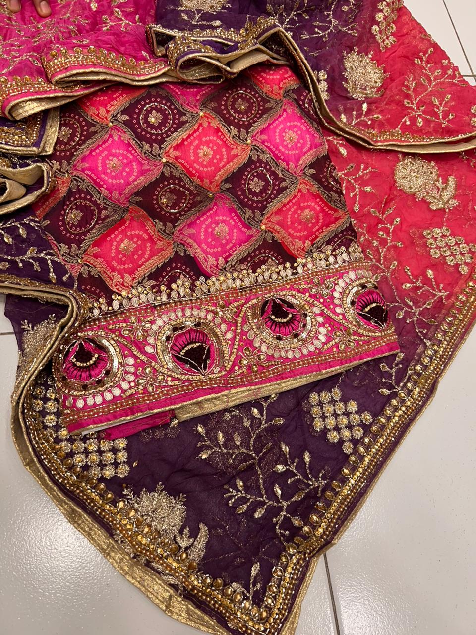 Khushnama brocade salwar suit - Saffronfashionindia