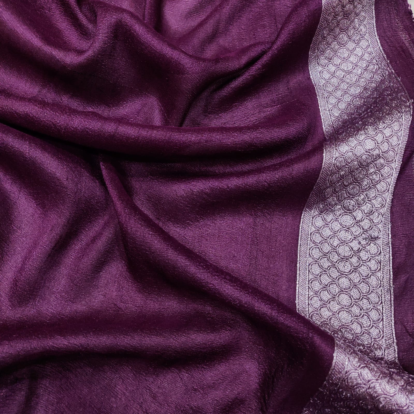 Floral bagicha inspired handwoven tussar saree - Saffronfashionindia