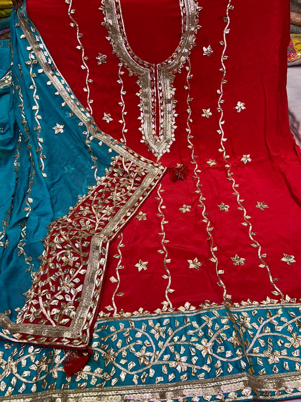 Mashuka punjabi salwar suit - Saffronfashionindia