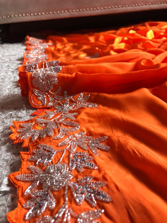 Rasha premium crepe silk saree - Saffronfashionindia