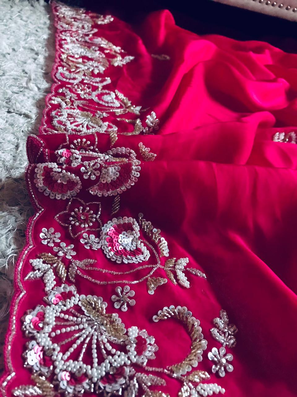 Trending organza silk saree - Saffronfashionindia