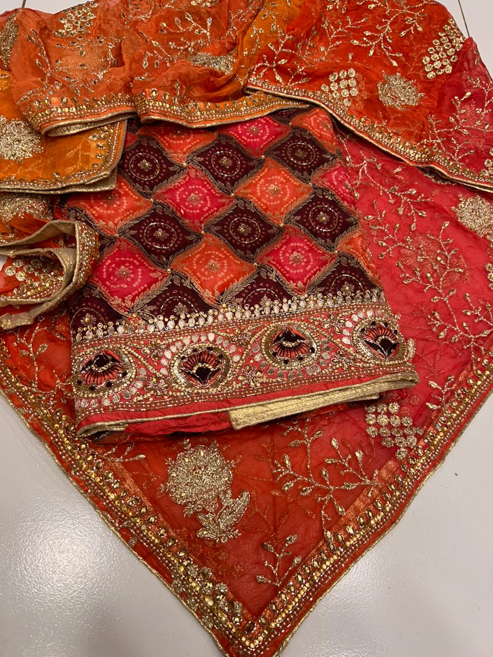 Khushnama brocade salwar suit - Saffronfashionindia