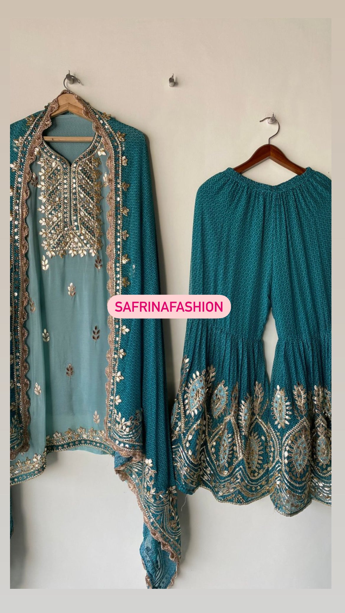 Kiwi kurta sharara dess - Saffronfashionindia