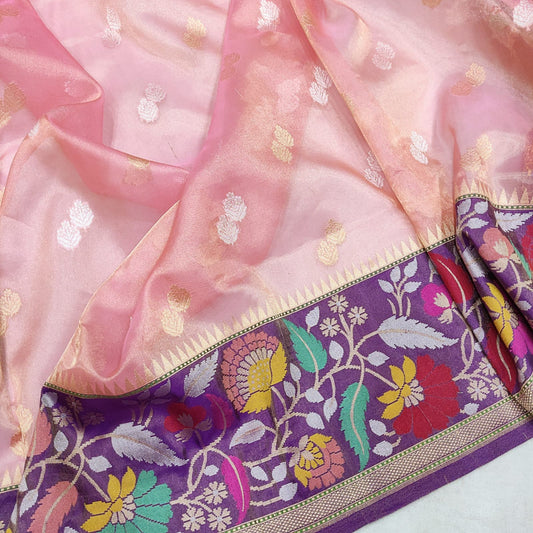 Wahima tissue kora handwoven saree - Saffronfashionindia
