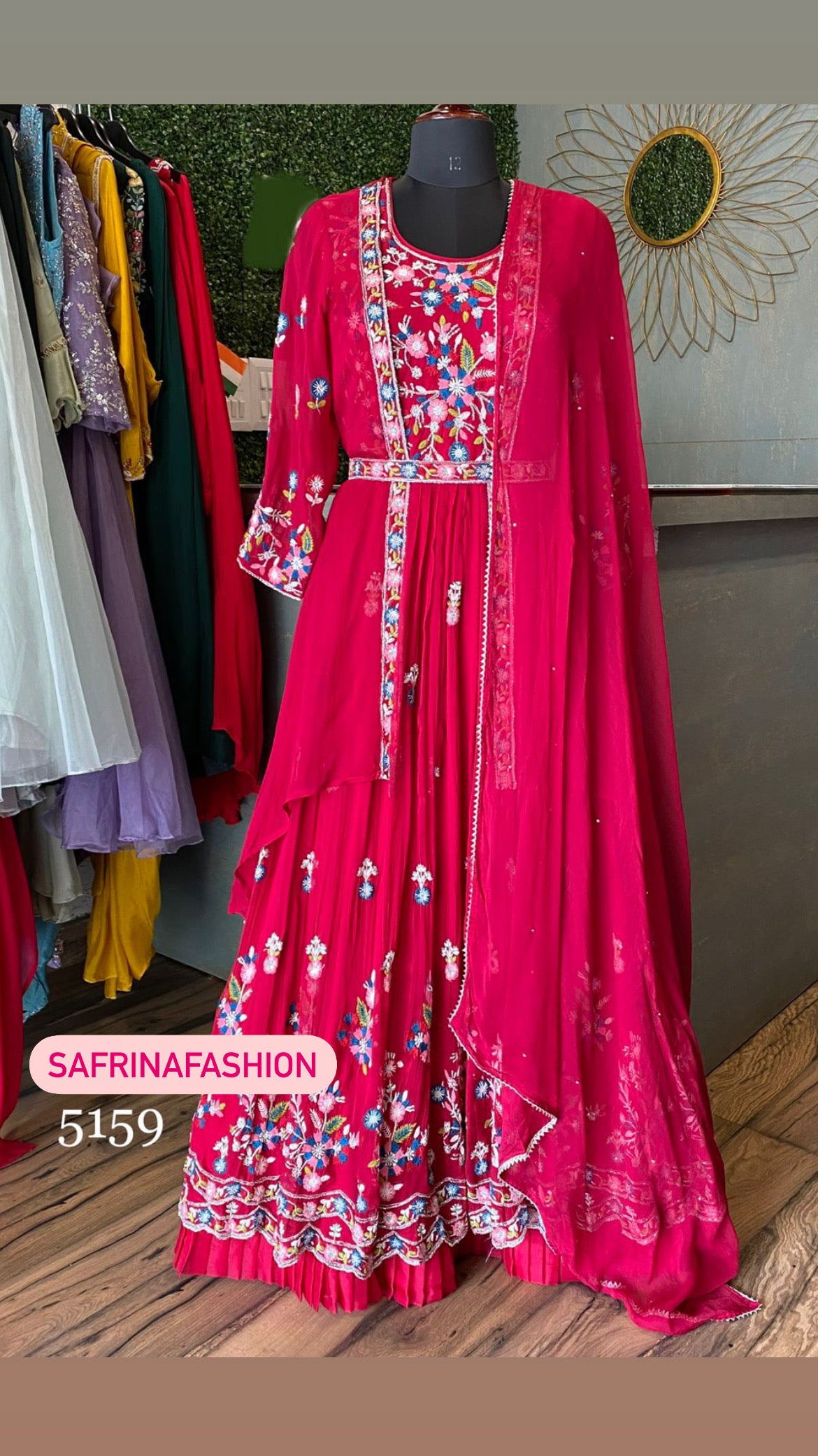 Romila gorgette dress - Saffronfashionindia