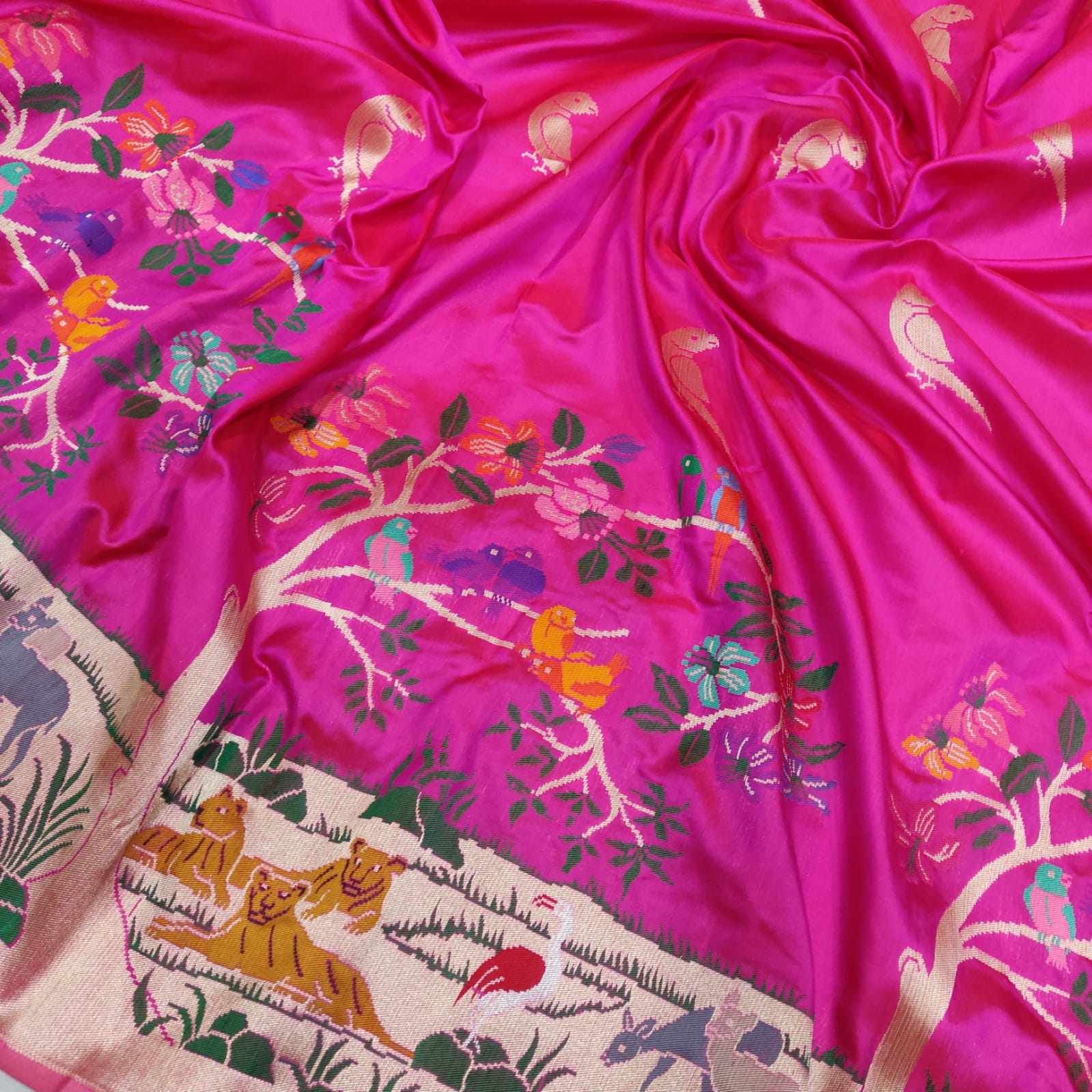 Shanikha Katan silk handwoven saree - Saffronfashionindia