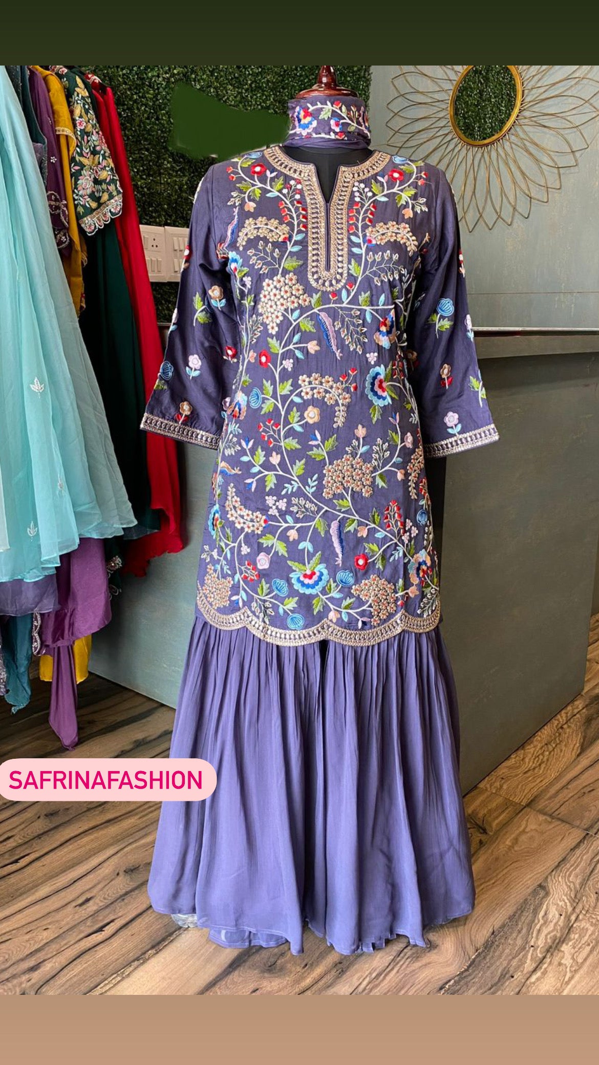 Lima gharara dress sangeet dress - Saffronfashionindia