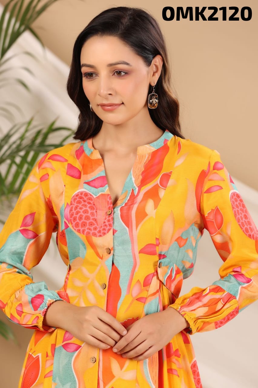 Floral digital print cord set - Saffronfashionindia