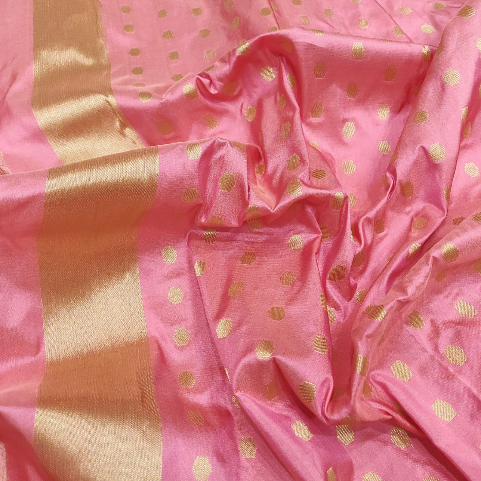 Azma handwoven Katan silk saree - Saffronfashionindia