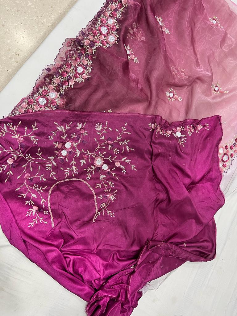 Viranika sequins tissue sexy saris - Saffronfashionindia