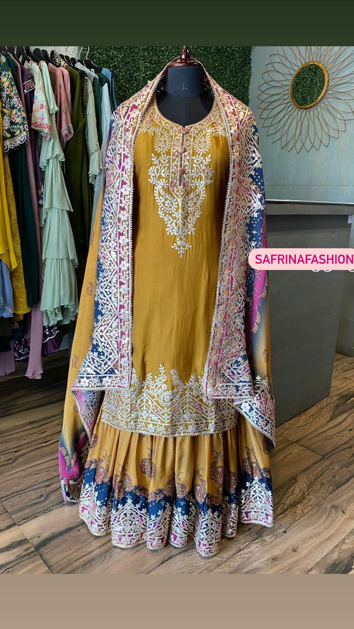 Yashika organza kurta dress - Saffronfashionindia