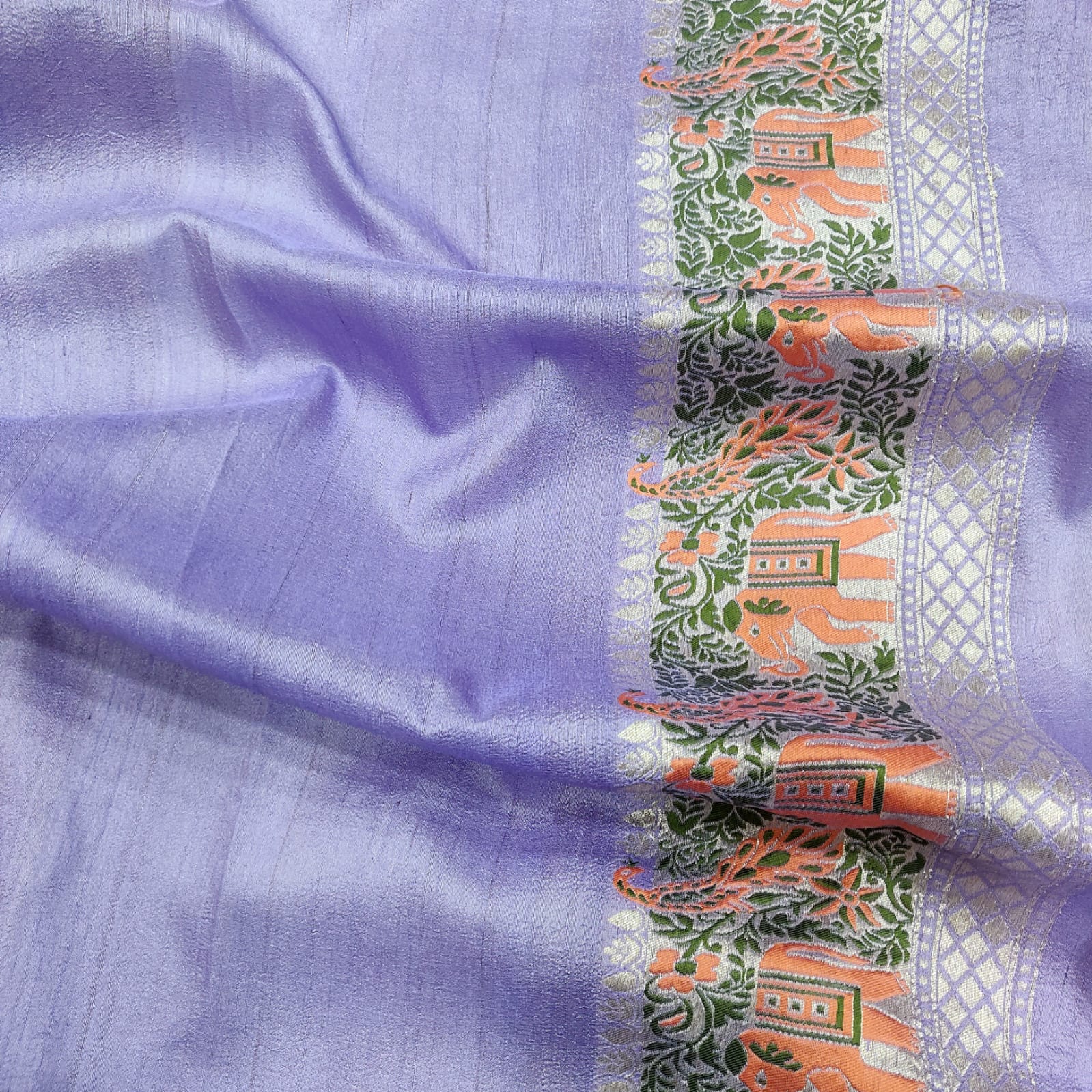 Hamsa tussar Banarsi sona rupa saree - Saffronfashionindia