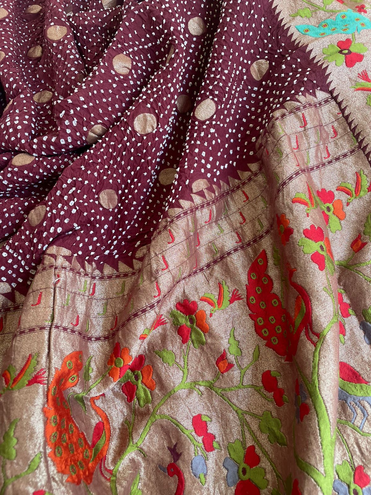 Ranjoli zari indian dupatta - Saffronfashionindia