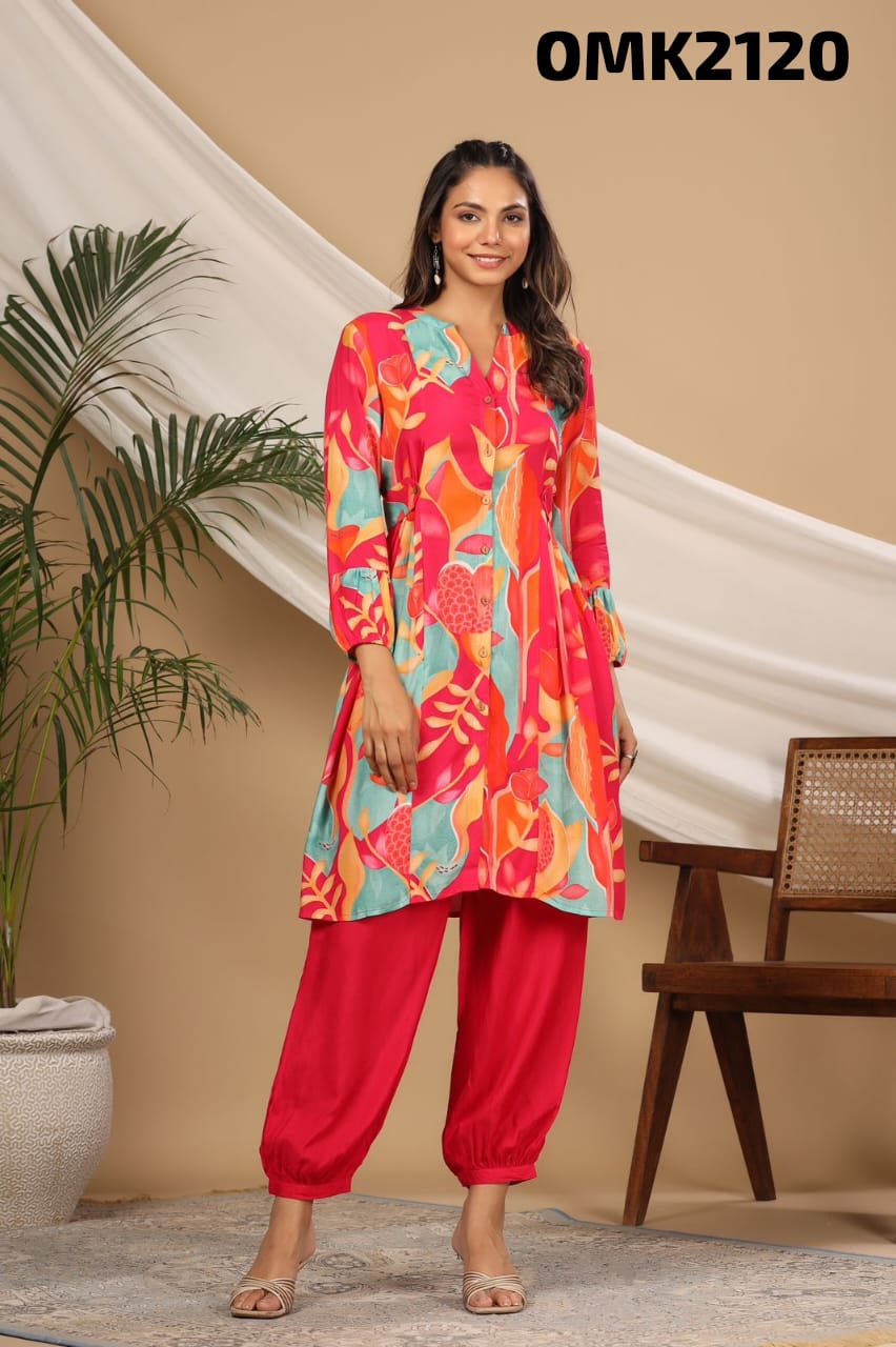 Floral digital print cord set - Saffronfashionindia