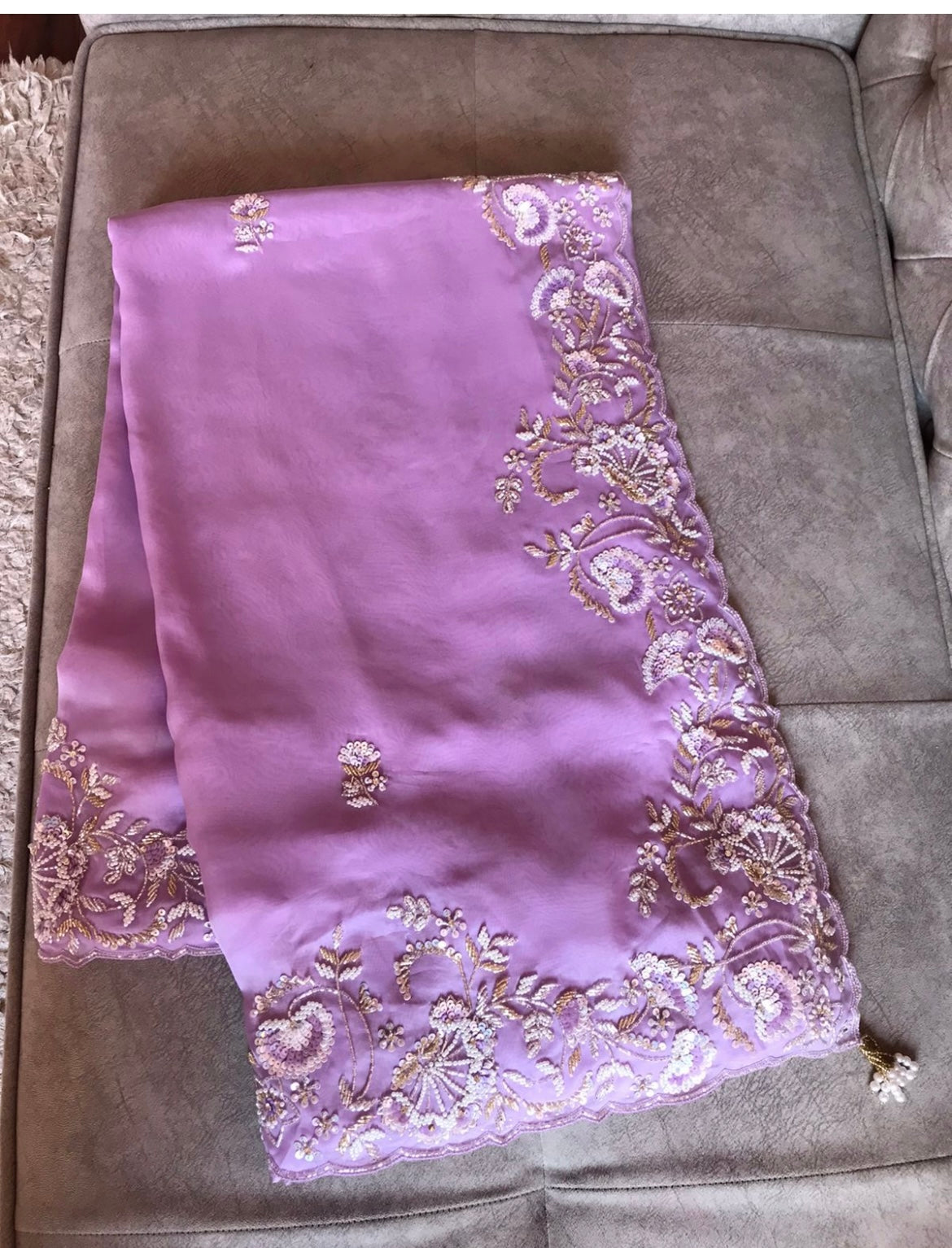 Trending organza silk saree - Saffronfashionindia