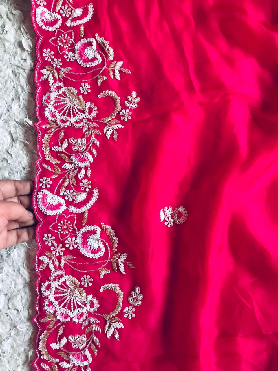 Trending organza silk saree - Saffronfashionindia