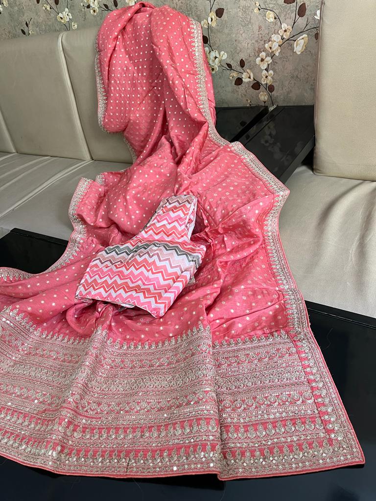 Nimad Moonga silk sarees trendy women sari - Saffronfashionindia