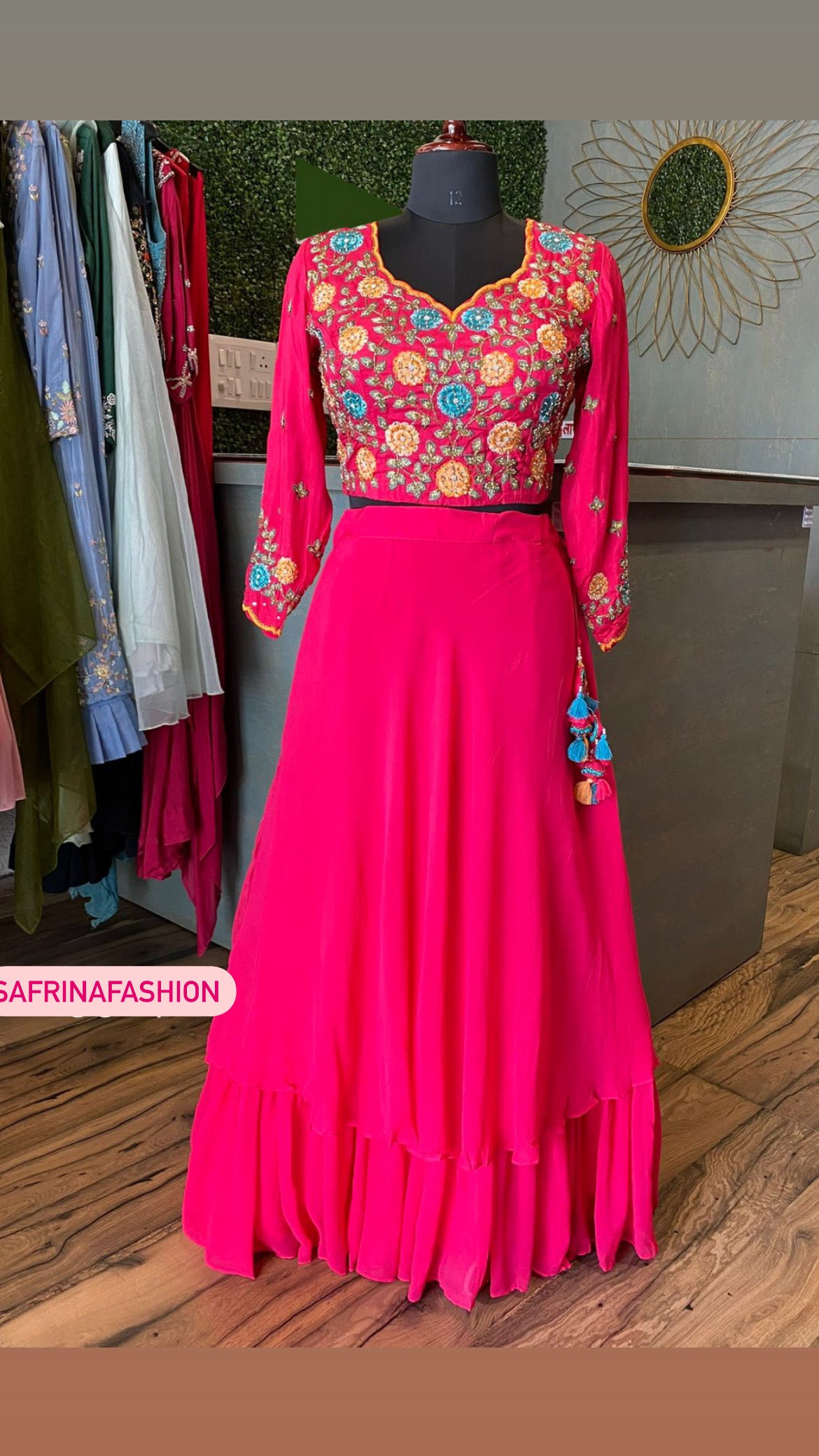 Navesha pink indowestern dress - Saffronfashionindia