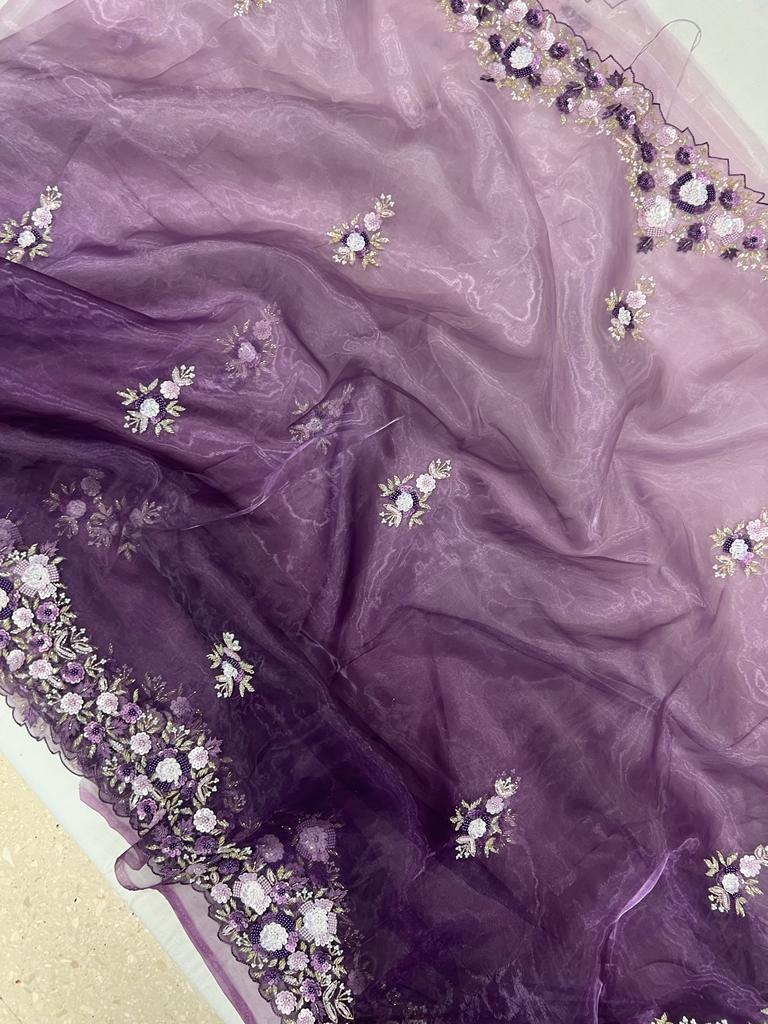 Viranika sequins tissue sexy saris - Saffronfashionindia