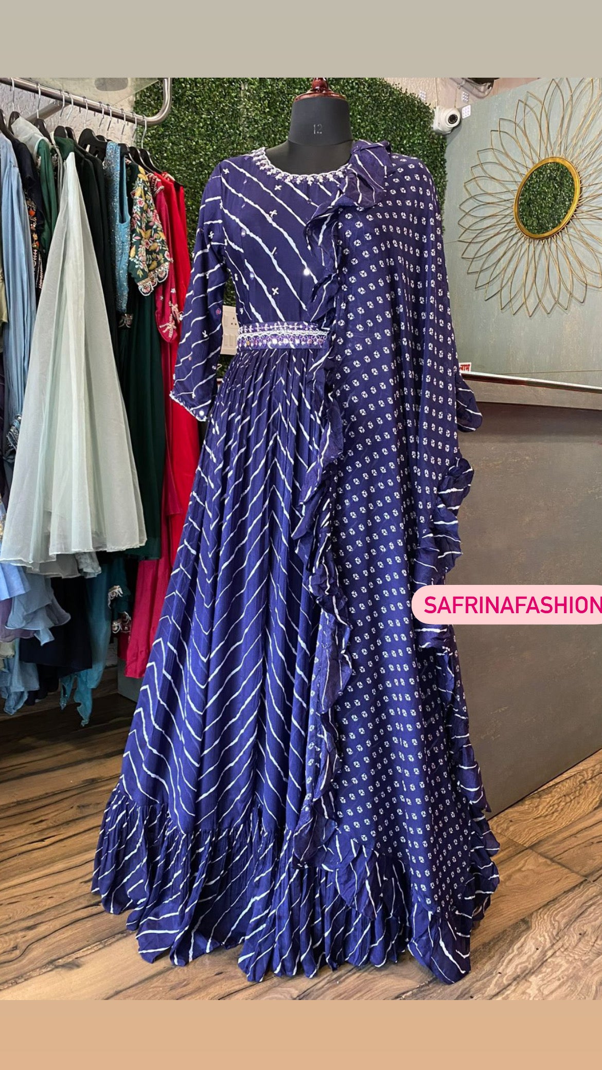 Ninja draping gown dress - Saffronfashionindia