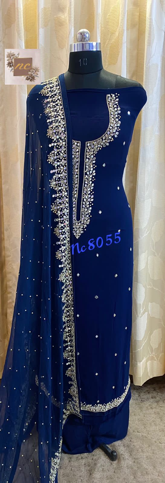 Dilbar gorgette salwar kameez - Saffronfashionindia