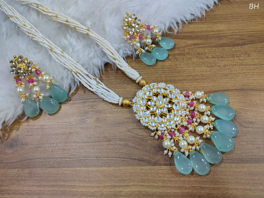 Parisha Pearl necklace set - Saffronfashionindia
