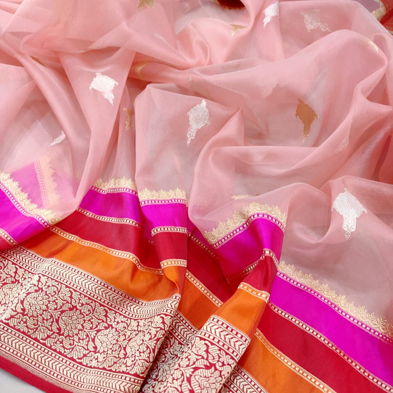 Shivani kora saree - Saffronfashionindia