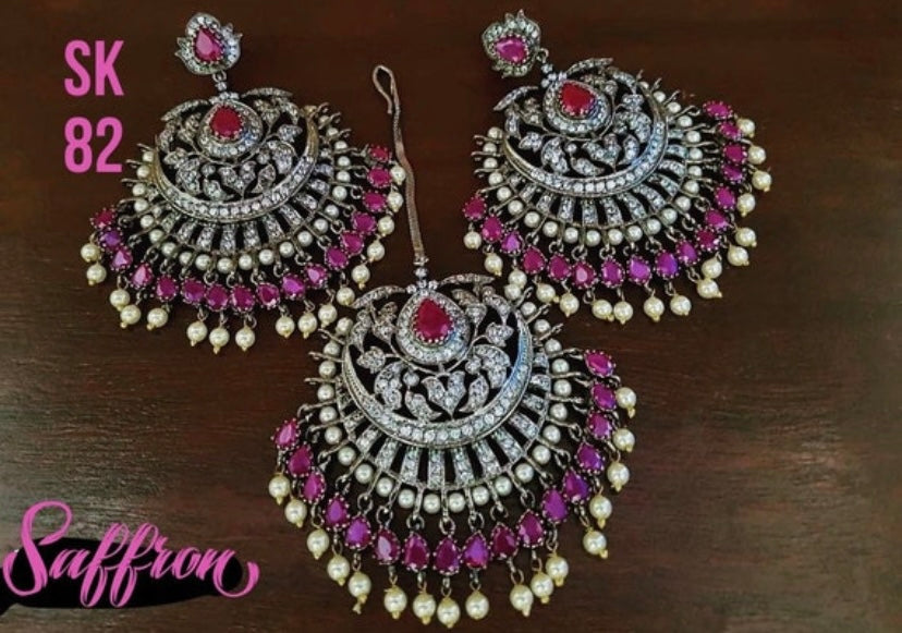 Victorian tikka set - Saffronfashionindia