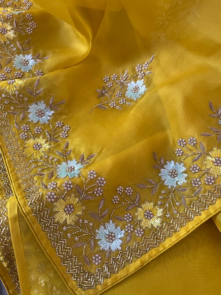 Mishika organza saree - Saffronfashionindia