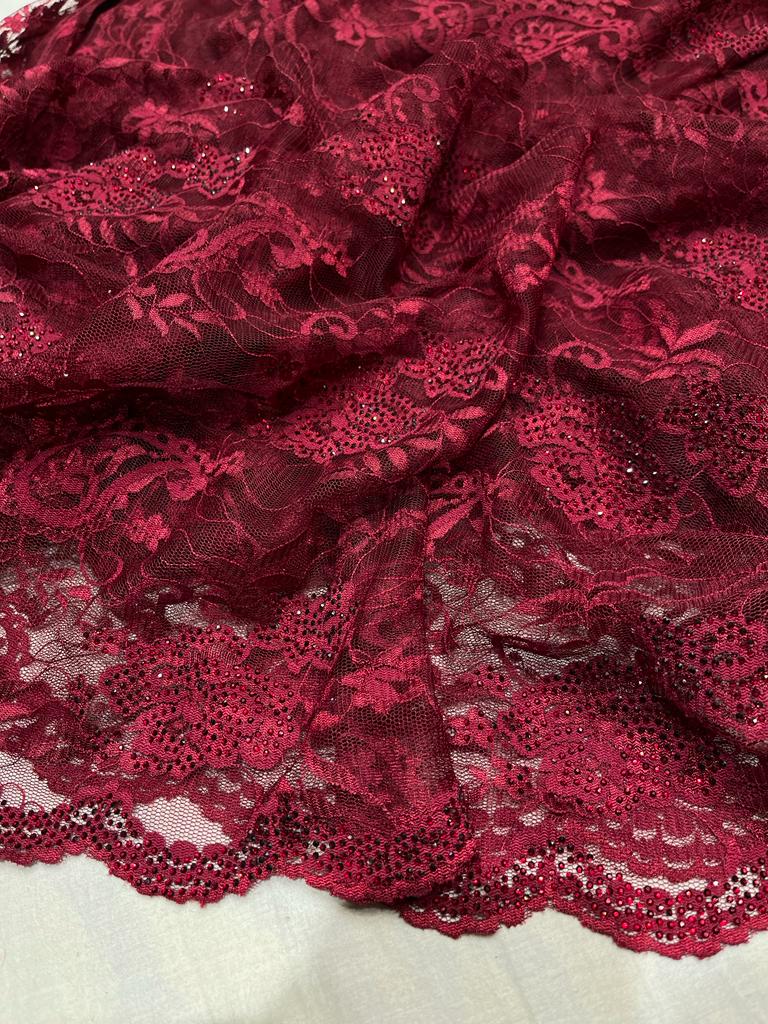 Lacy Swarovski saree - Saffronfashionindia