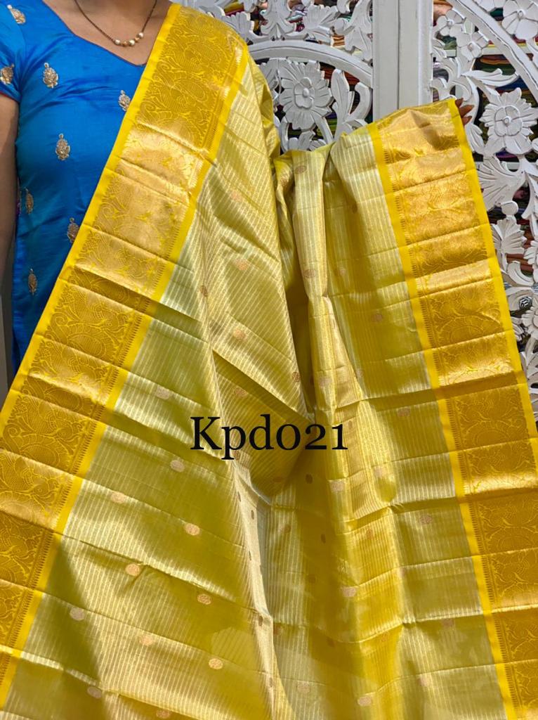 Beautiful kanchi Kanchipuram dupatta - Saffronfashionindia