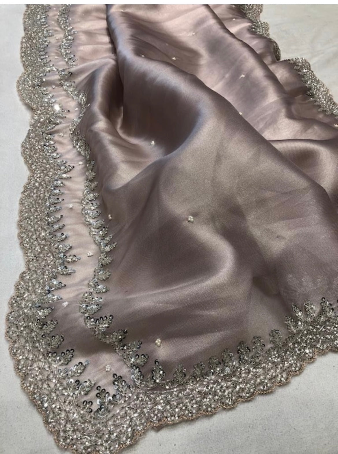 Tissue organza saree partywear sarees Indian sari blouse SaffronFashionindia