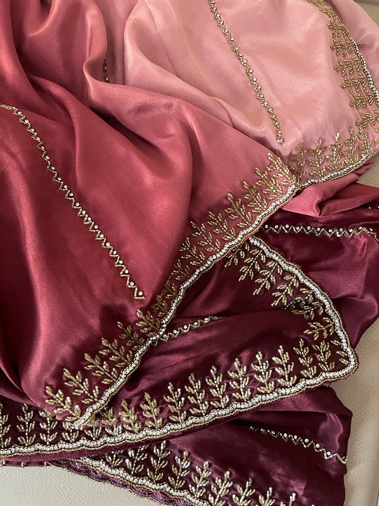 Jinaahd crepe jatdana saree - Saffronfashionindia