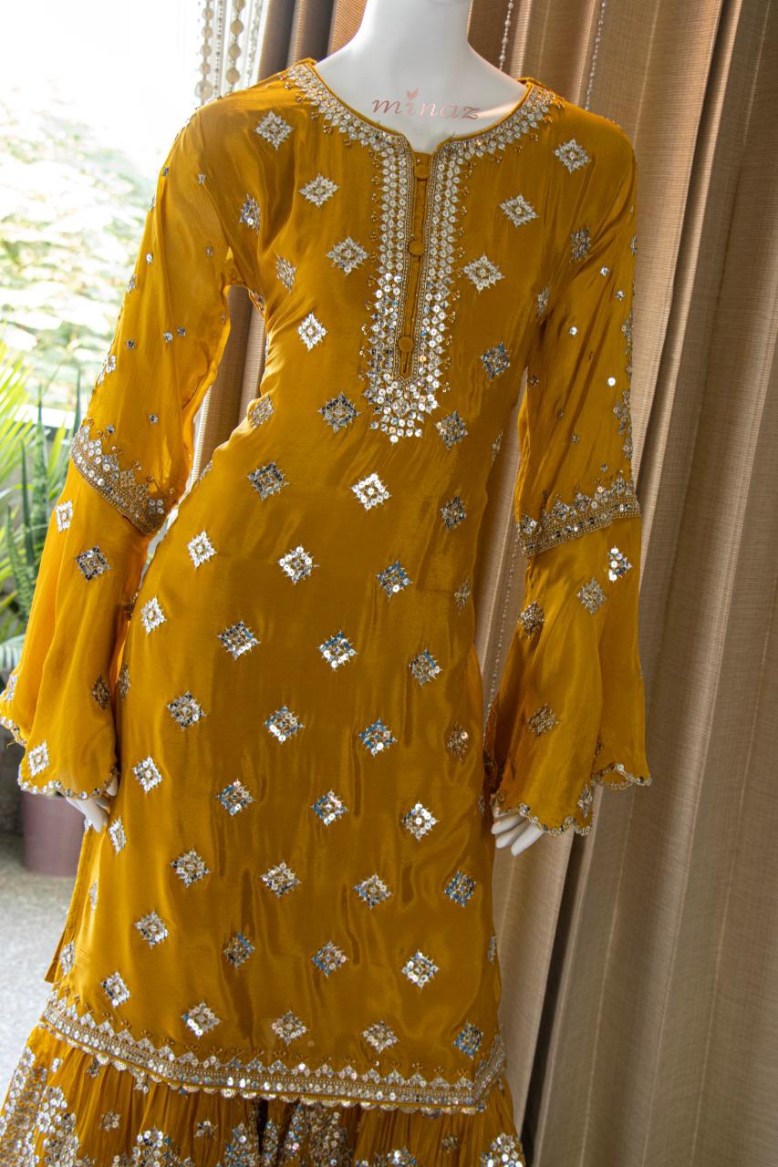 Arshi gharara beautiful dress - Saffronfashionindia