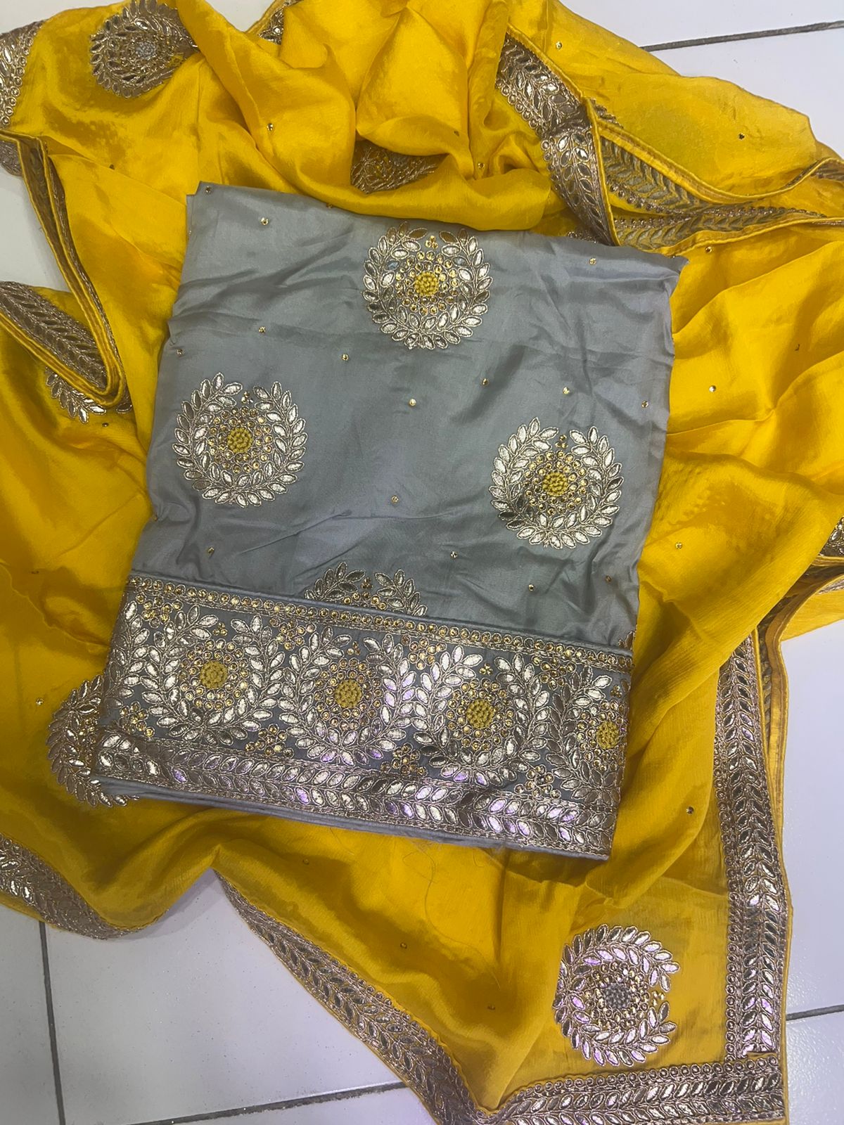 Roshni punjabi silk suit - Saffronfashionindia