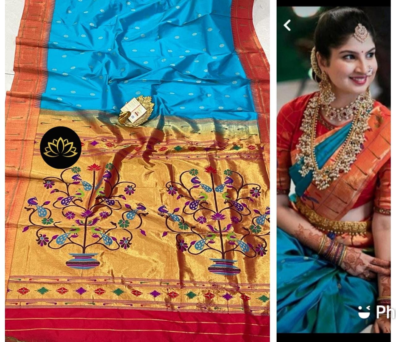 Danish Paithani inspired saree - Saffronfashionindia