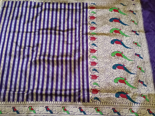 Kadiyal Katan saree/parrot inspired saree/sari - Saffronfashionindia