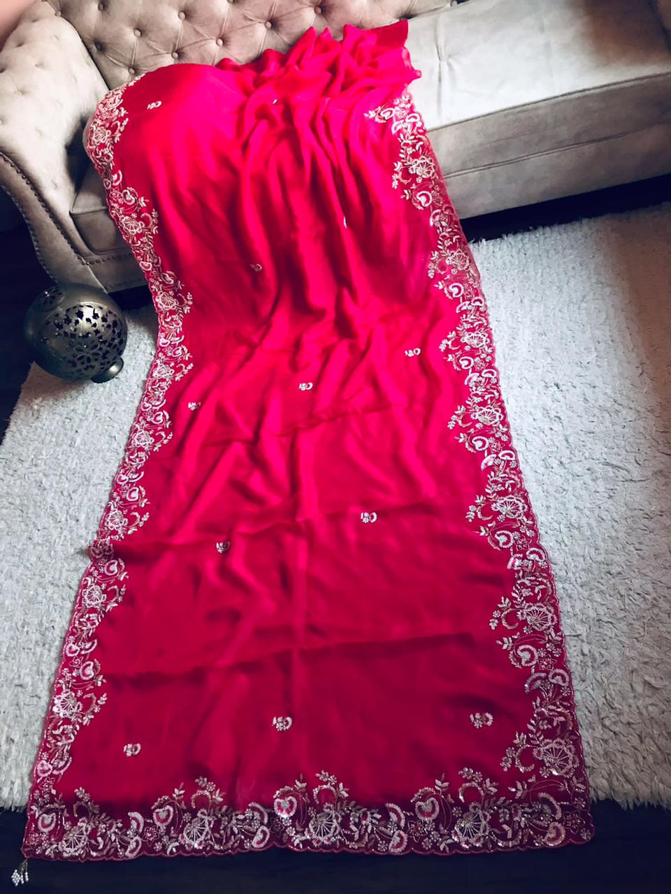 Shuvita organza posh saree - Saffronfashionindia