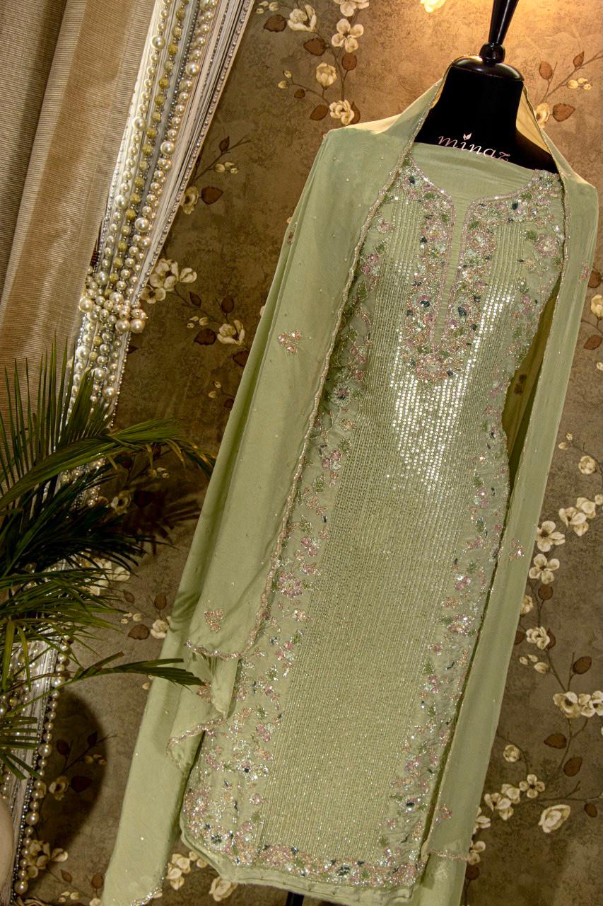 Silk tissue shimmer dress - Saffronfashionindia