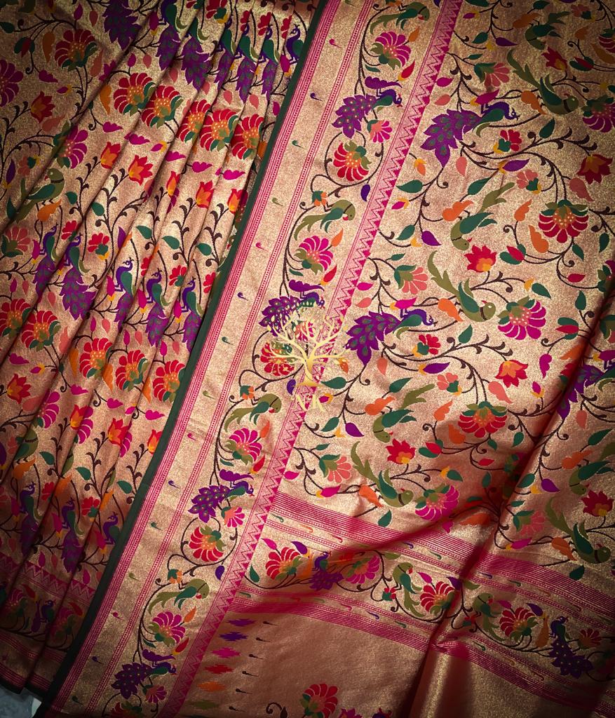 Bridal tissue saree - Saffronfashionindia
