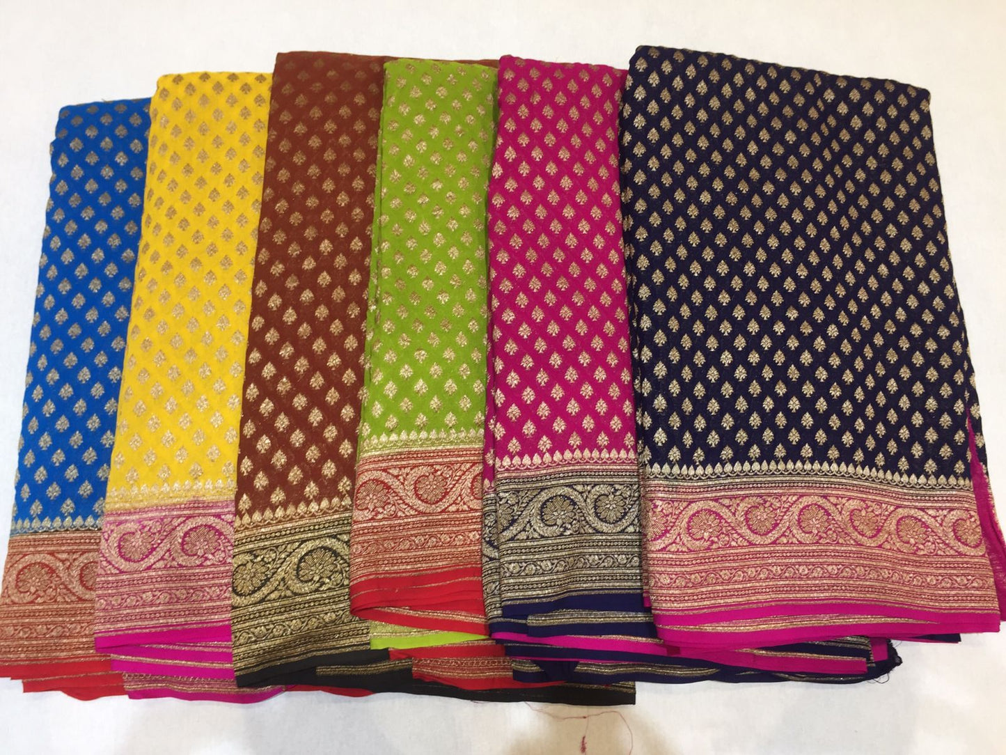 Nafsa gorgette saree - Saffronfashionindia