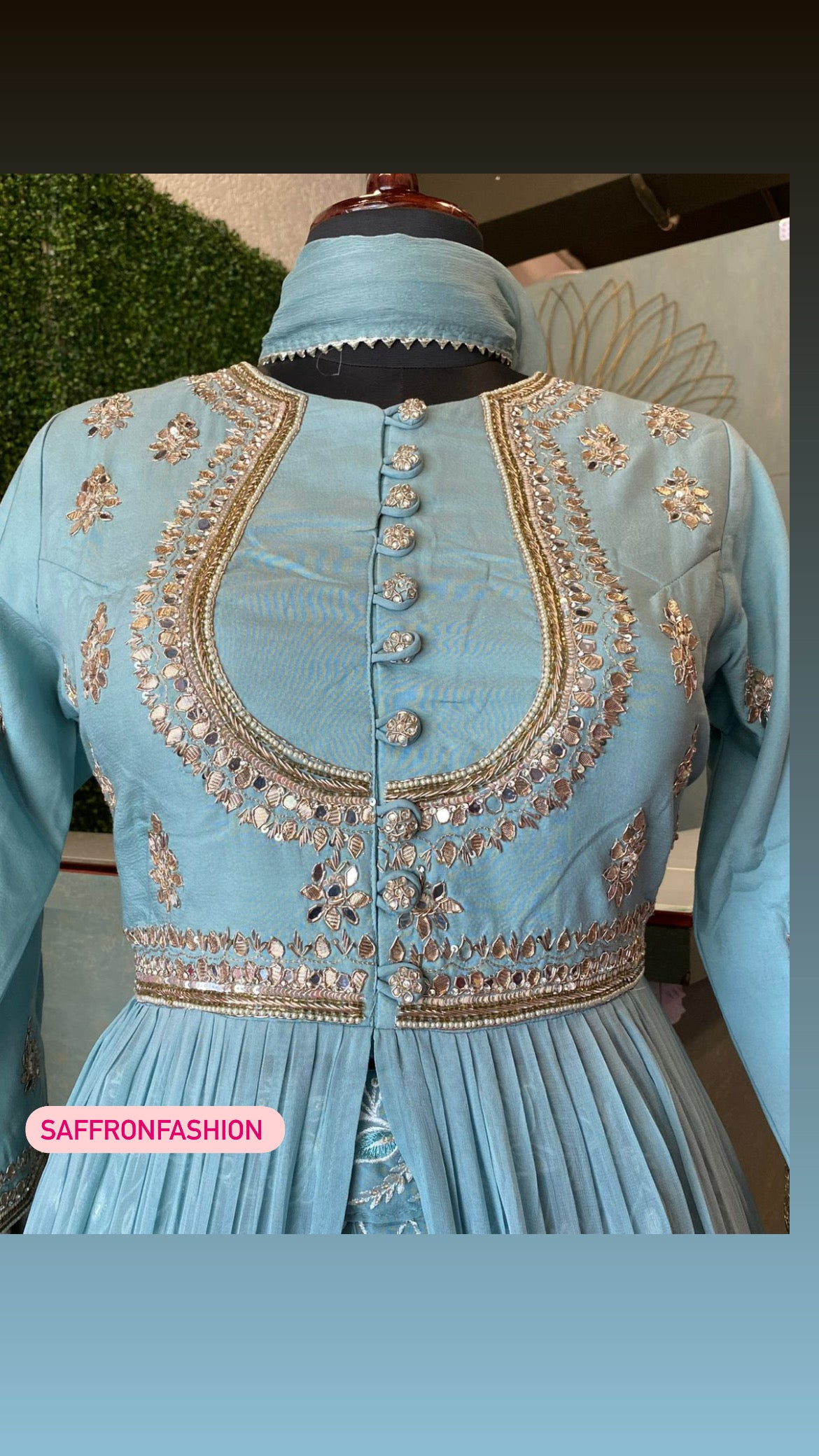 Edhas gorgette Kurta dress - Saffronfashionindia