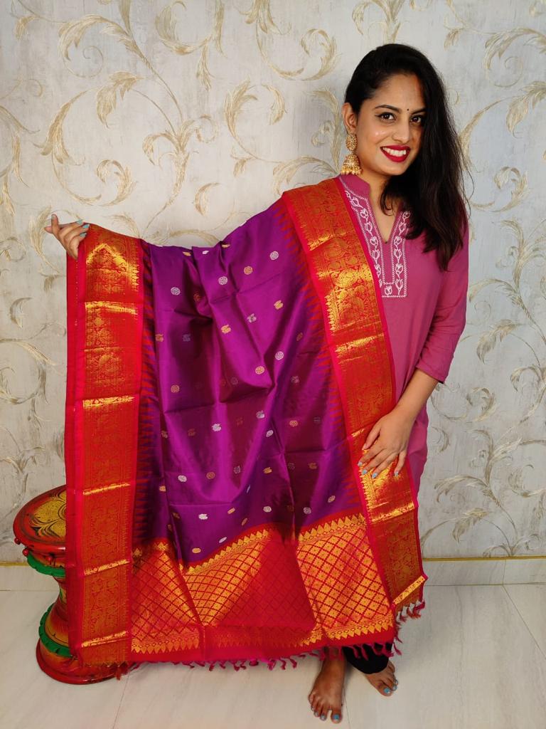 Gadwal dupatta - Saffronfashionindia