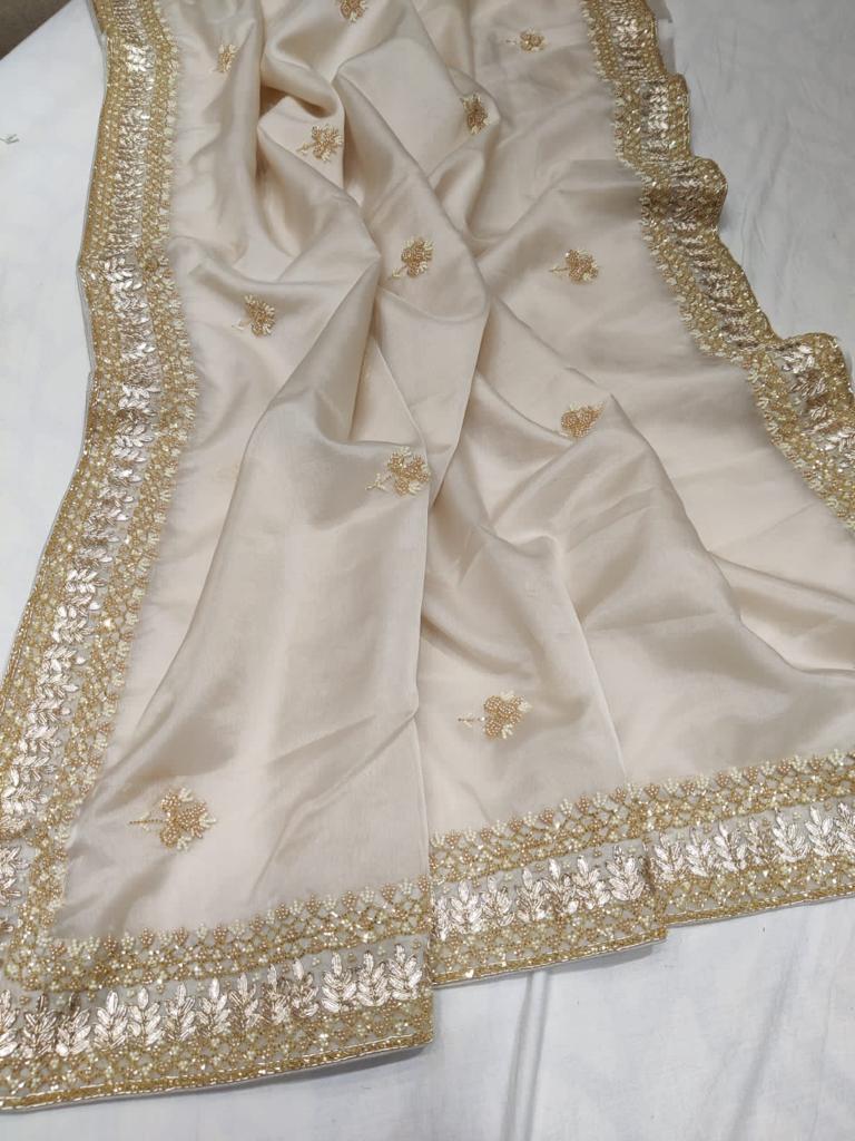 Rivaaz gottapatti saree/Pearl saree - Saffronfashionindia
